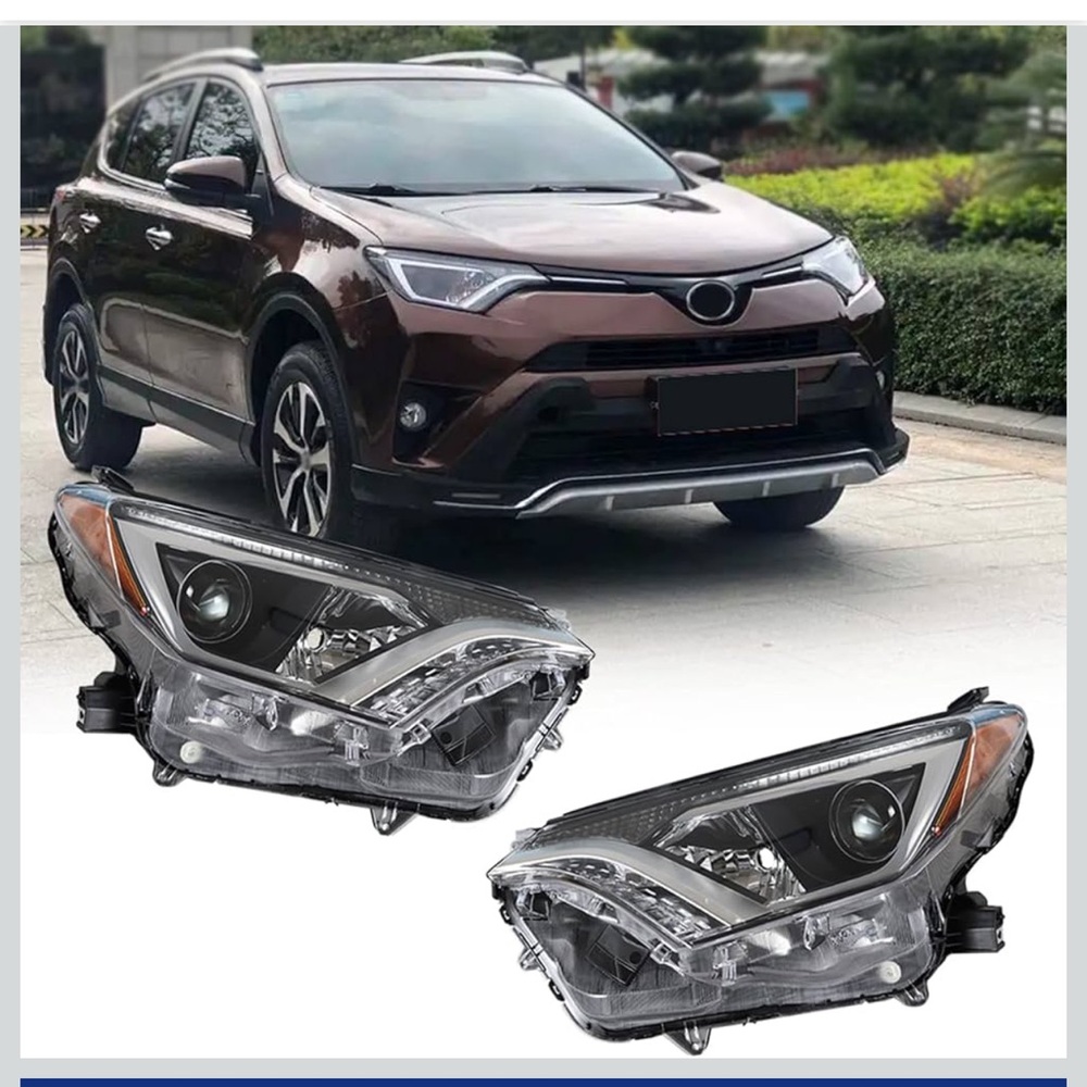 Headlight Assembly Replacement for 2016-2018 Rav4 Left/Right Front Headlights